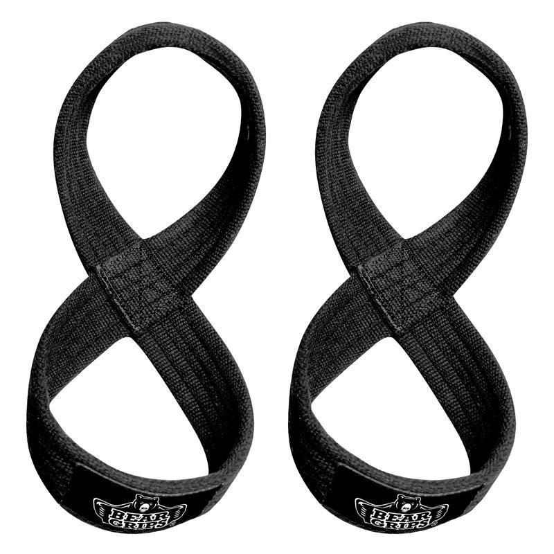 Bear Grips Figure 8 Lifting Wrist Straps - Durable and Comfortable Fitness Equipment Wrist Support Wraps for Men and Women - Breathable Padded Gym Equipment Wrist Wraps for Weightlifting, Strength Training