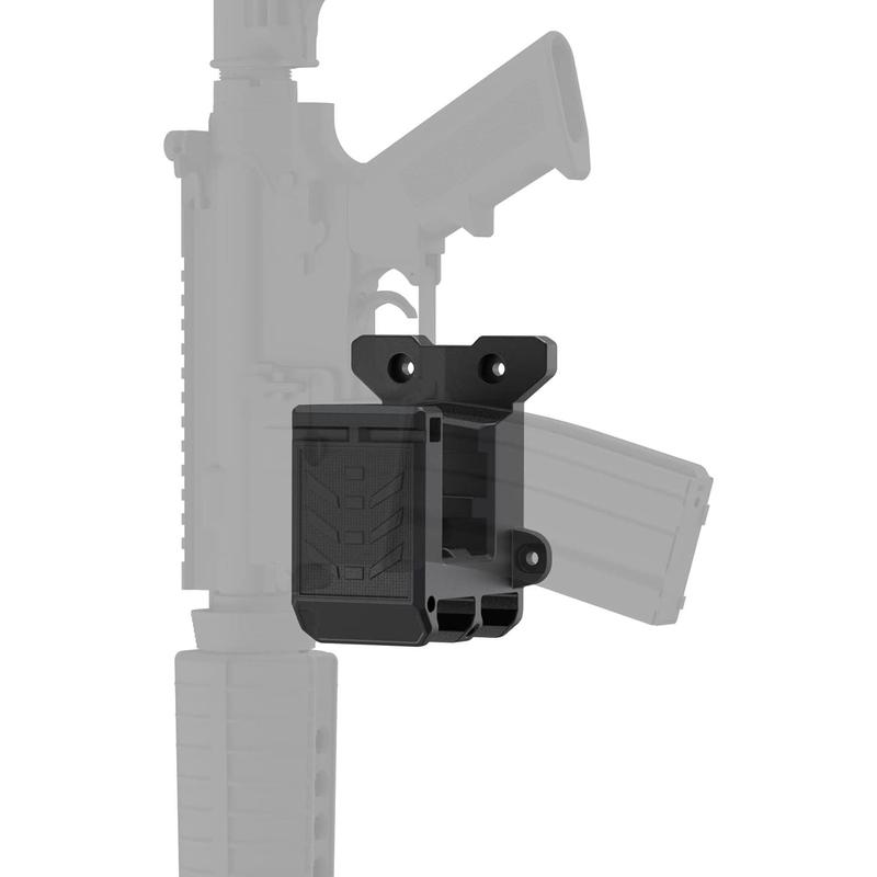 Gun Wall Mount for 223 5.56 Rifle + Double PMAG Magazine Holder,AR Wall Mount Rifle Display,Rifle Wall Rack Runner Mount