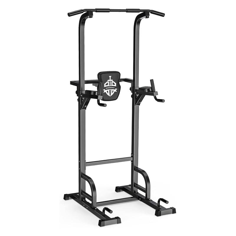 Sportsroyals Power Tower Dip Station Pull Up Bar for Home Gym Strength Training Workout Equipment, 400LBS