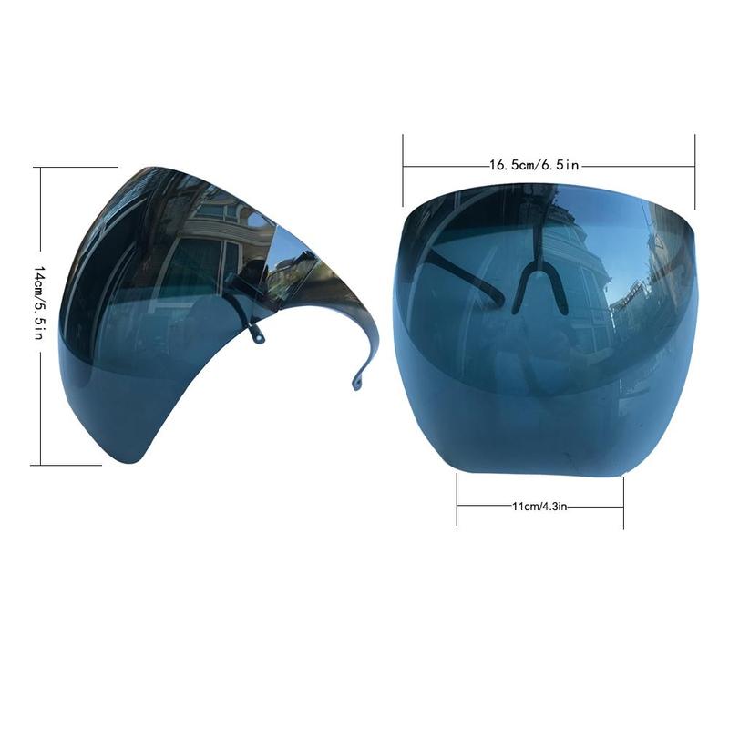 Full Face Protection Reusable Breathable See Through Goggles, Anti-fog Face Mask, Face Shield with Glasses, Cycling Work Goggles