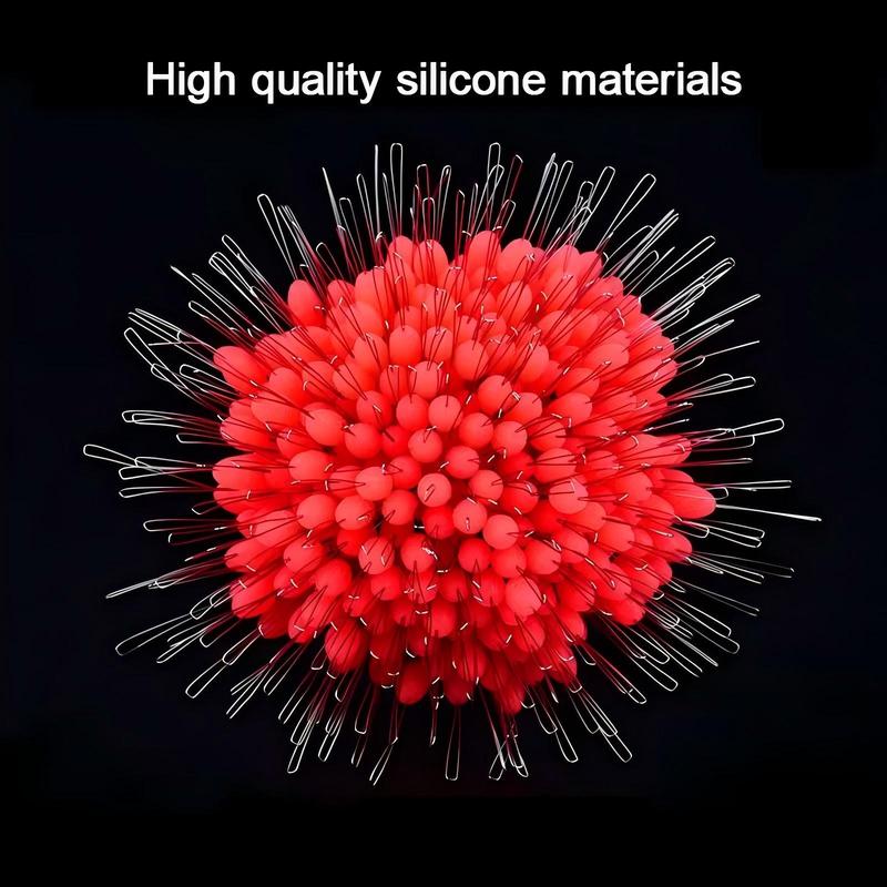 Silicone Space Bean, 300pcs Oval Stopper Bobber, Professional Fishing Float Resistance, Anti-strand Fish Line Fishing Gear