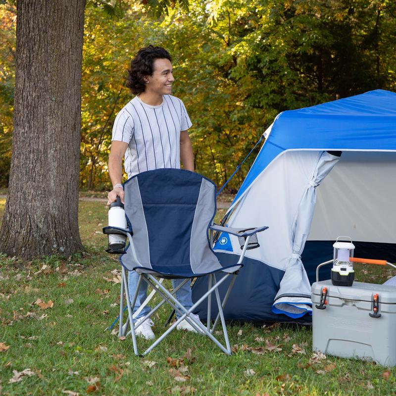 Ozark Trail Oversized Quad Camping Chair, Blue Cove