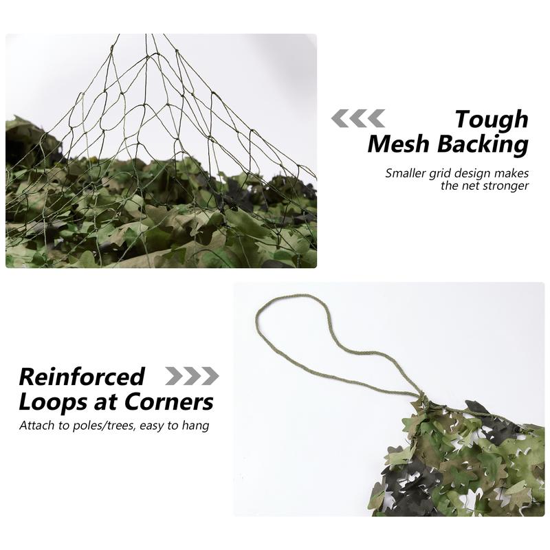 BASSDASH Camo Netting with Back Meshing Camouflage Mesh Water Resistant for Hunting Blind Theme Decoration Sunshade Cover