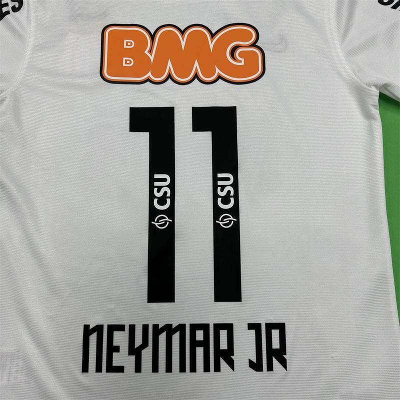 Nike 11-12 Barclays Premier League Santos Home No. 11 Neymar Short Sleeve Vintage Soccer Jersey