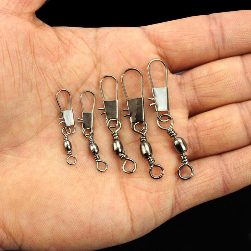 Fishing Barrel Swivel Snap, 50pcs set Fishing Swivel Snap Connector, Outdoor Fishing Accessories