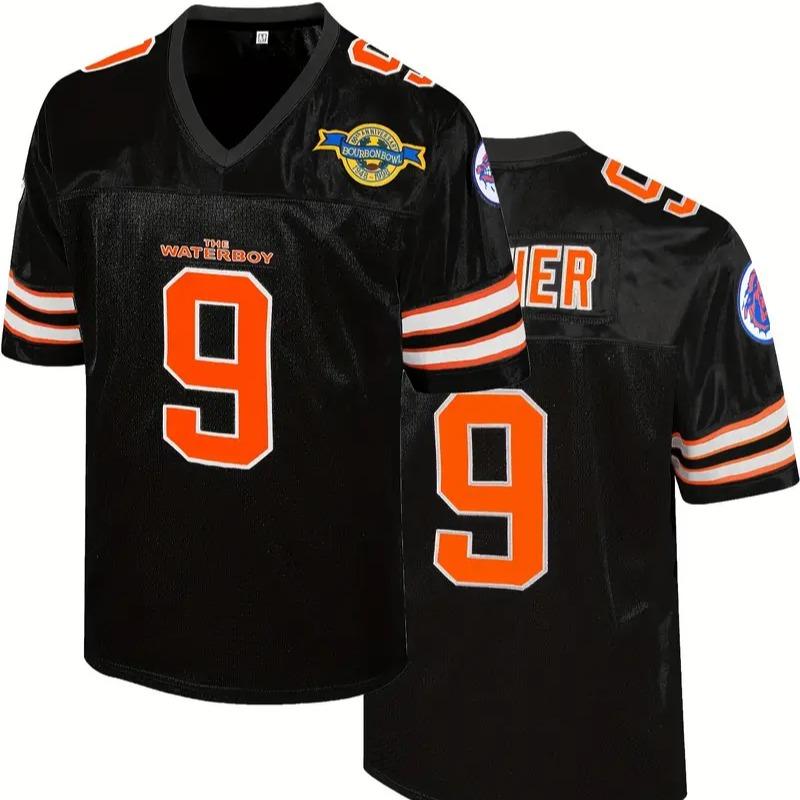 Bobby Boucher #9 The Waterboy Adam Sandler Movie Mud Dogs Bourbon Bowl 50th Anniversary Movie Football Jersey