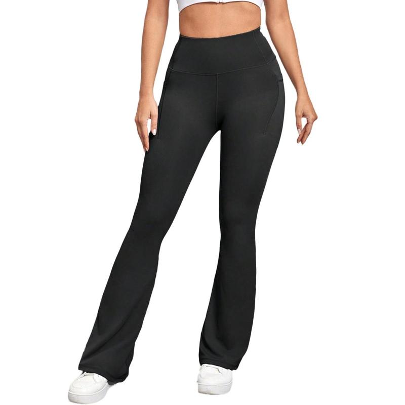 High-Waisted Tummy Control Yoga Pants for Women, Solid Stretchy Running Leggings with Peach Lift Workout Tights