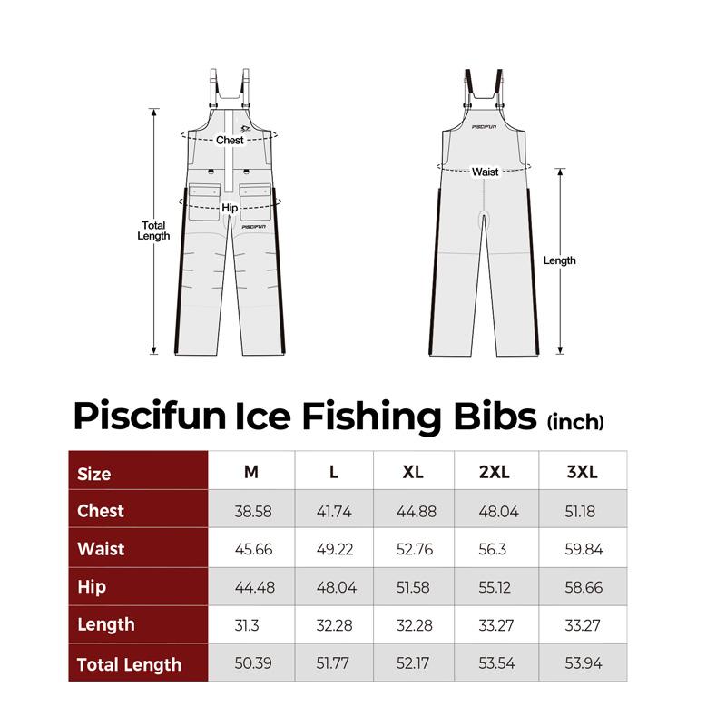 Piscifun Ice Fishing Suit,3 in 1  Heated Jacket,Waterproof Fishing Bib