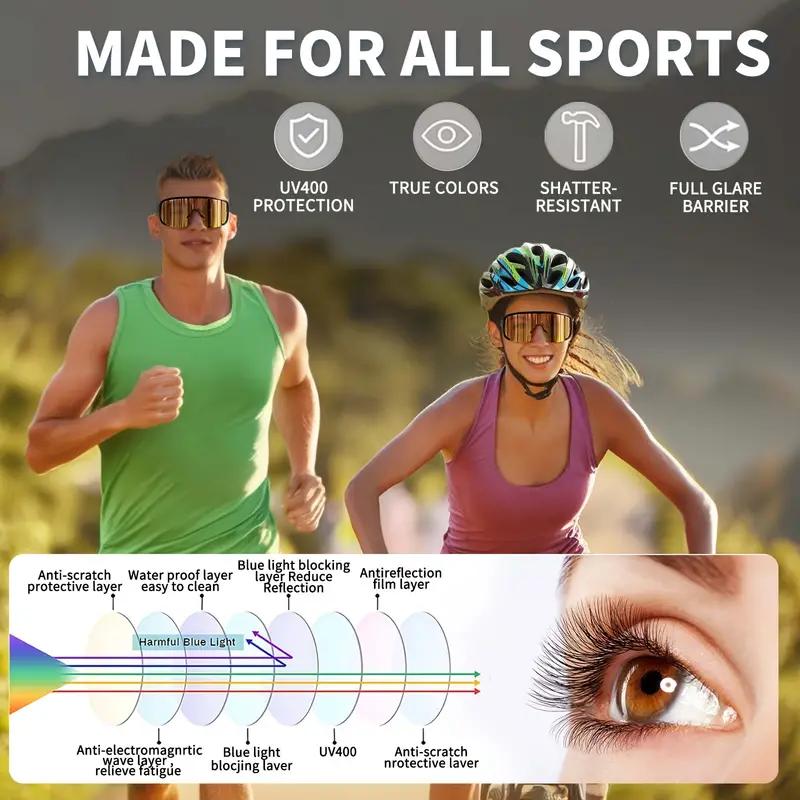 Sport Bluetooth Smart Music Sunglasses, Outdoor Sports Bluetooth Glasses, UV400 Protection ,Type-C Charging,for outdoor activities