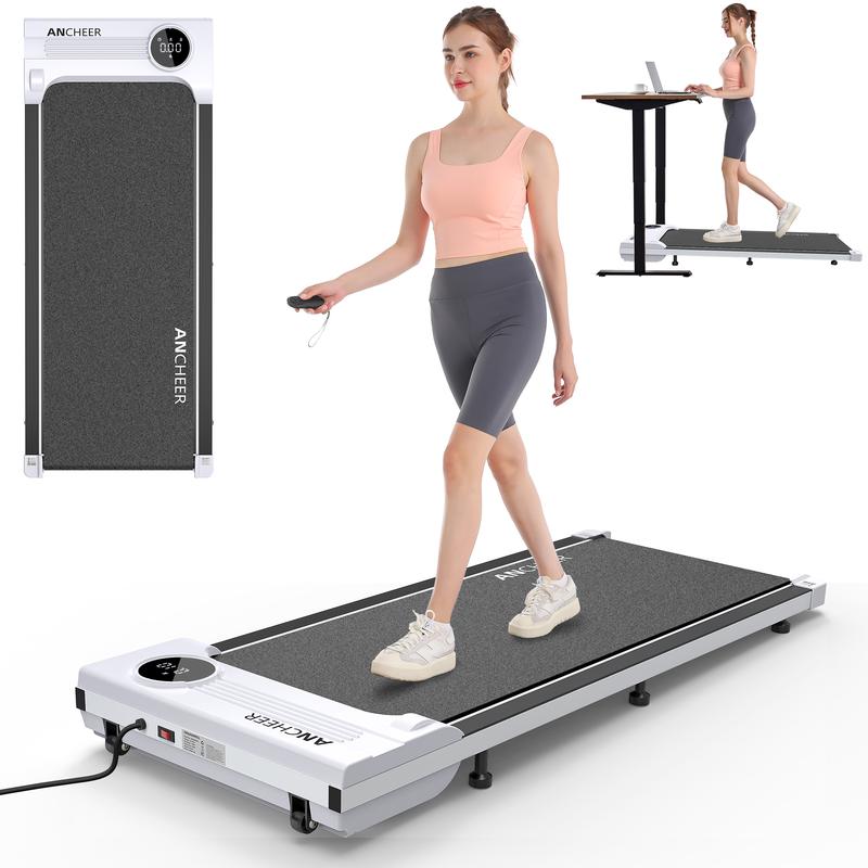 Ancheer Compact Treadmill - Bright Colors, Adjustable Speeds, and Cushioned Comfort for Home Fitness Enthusiasts