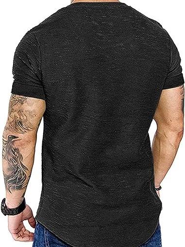 COOFANDY Men Muscle Workout T Shirt Gym Bodybuilding Short Sleeve Hipster Tee Top