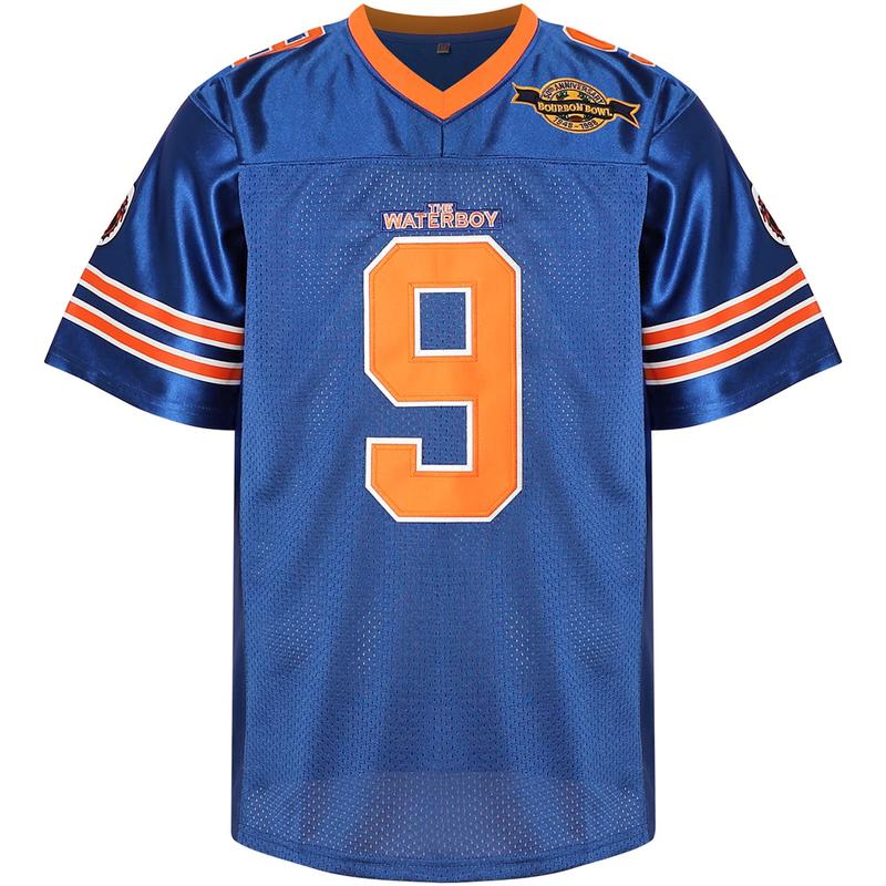 Bobby Boucher #9 The Waterboy Adam Sandler Movie Mud Dogs Bourbon Bowl 50th Anniversary Movie Football Jersey