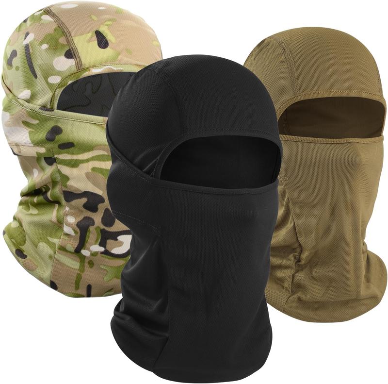 3 count Balaclava Face Mask of Men - Ski Mask, Breathable Elastic Fit &  for Outdoor Activities!