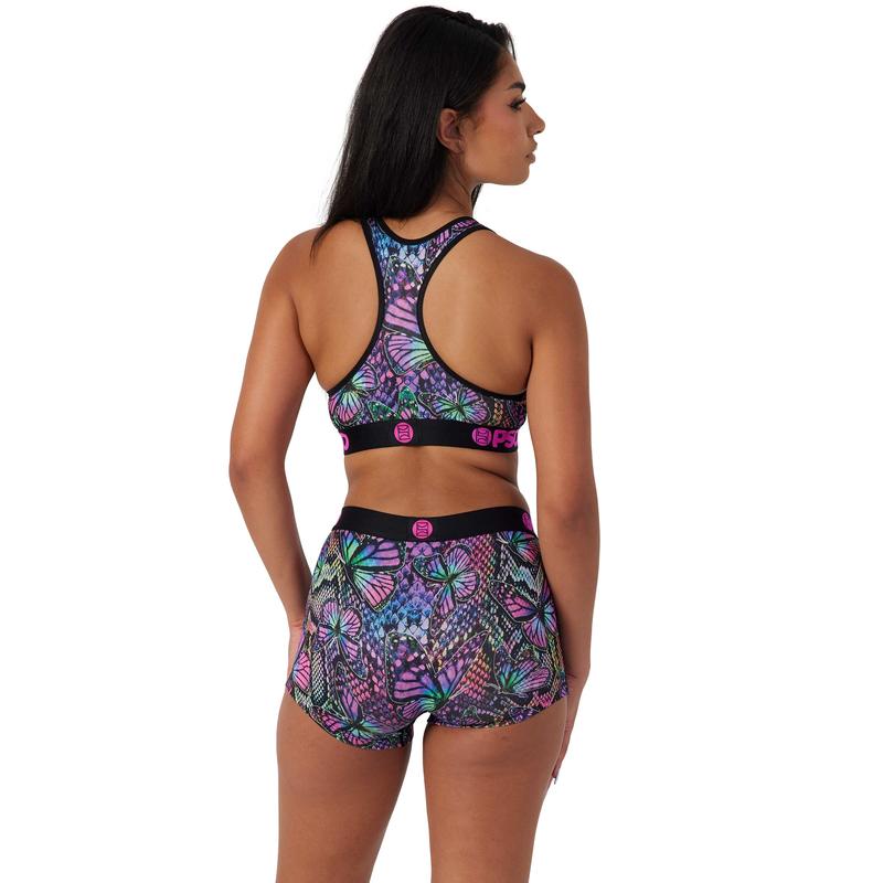 PSD Women's Butterfly Fx Racerback Sports Bra - Comfortable, Breathable, Ultra-light Fabric