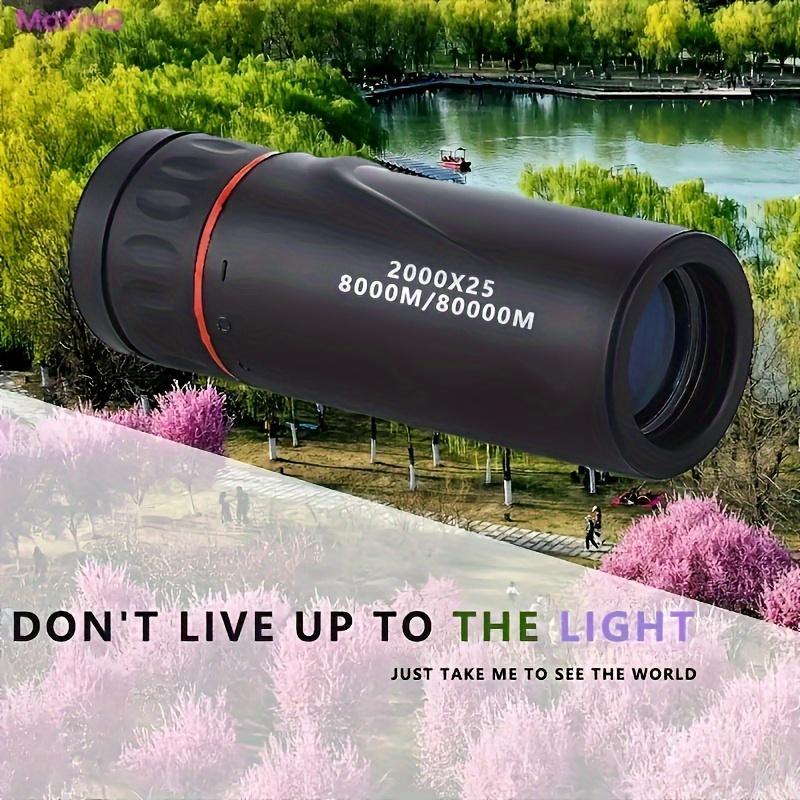 2000x25 HD Single-tube Telescope, Portable Monocular Telescope for Outdoor Camping Travel Hiking Fishing Sightseeing Concert Bird Watching