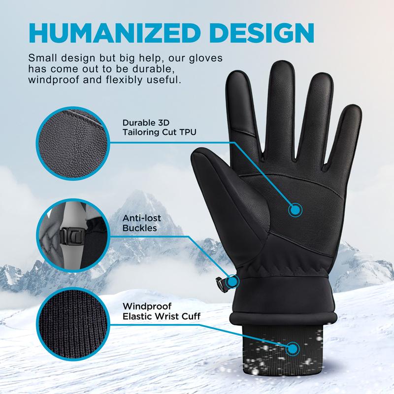 Rivmount Winter Gloves Women Men,Touchcreen Insulated Warm Gloves Cold Weather Windproof Thermal Snow Gloves Skiing,Driving,Biking,Running 605