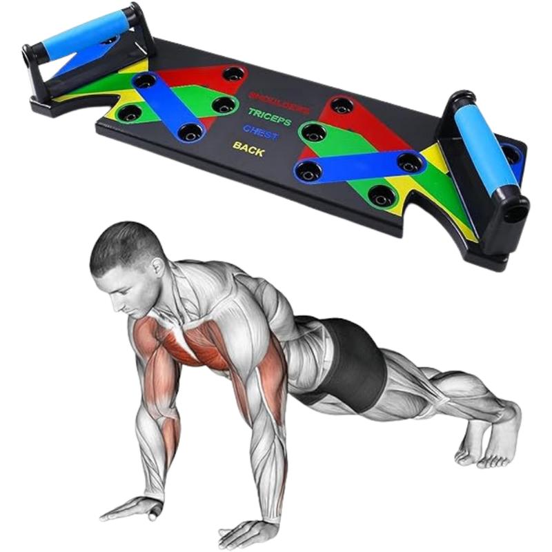 [2-in-1] Hand Grip Strength Power Trainer + The Viral Pushup Board