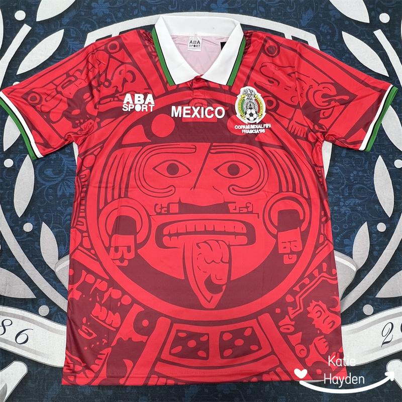 1998 Mexico Soccer National Team Home BLACK Nostalgia Soccer Jersey