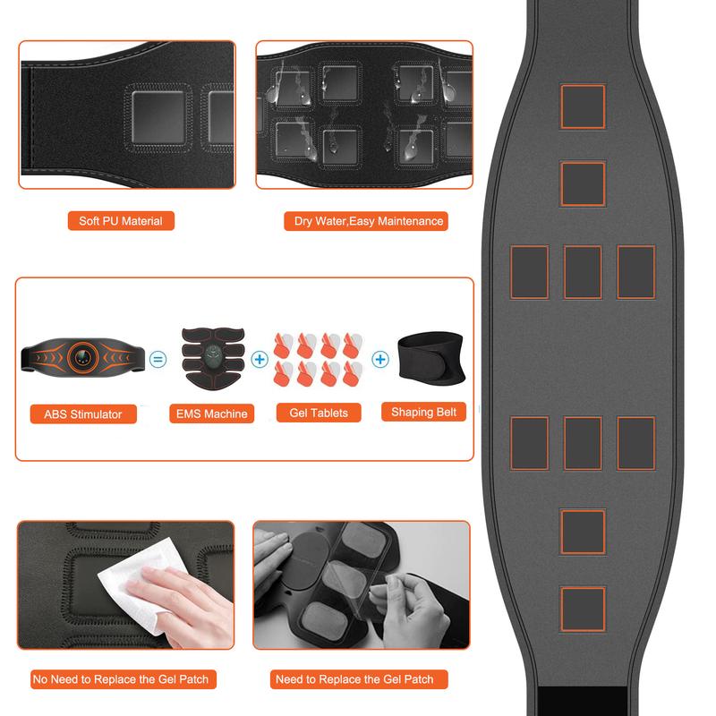 Abdominal Toning Belt Muscle Toner - ABS Stimulator for Effective Fitness Training