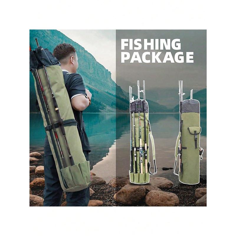 1pc Fishing Rod Organizer Bag (Portable) Shoulder Carry Home And Travel Storage | Professional Reel, Tackle, And Equipment Organization | Heavy-Duty, Water-Resistant