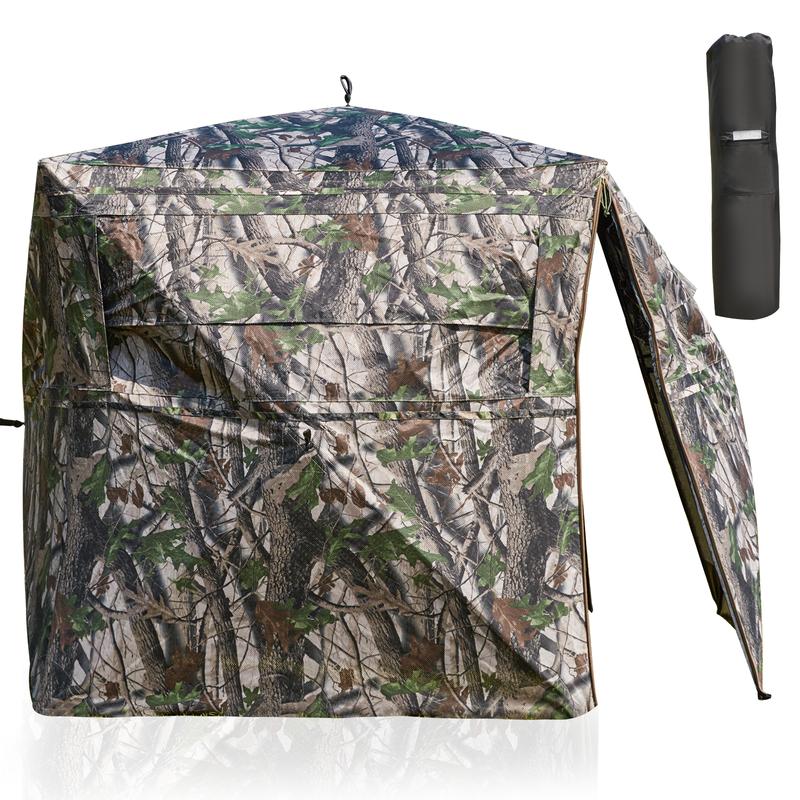 EROMMY Hunting Blind See Through with Carrying Bag, 2-3 Person Pop Up Ground Blinds 360 Degree, Portable Resilient Hunting Tent for Deer & Turkey Hunting