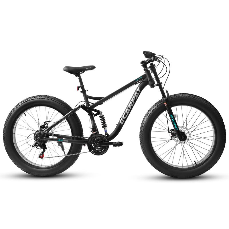 A26309 26 inch Mountain Bike,Full-Suspension 21 Speeds Drivetrain with Disc-Brake MTB Bicycle, 26*4