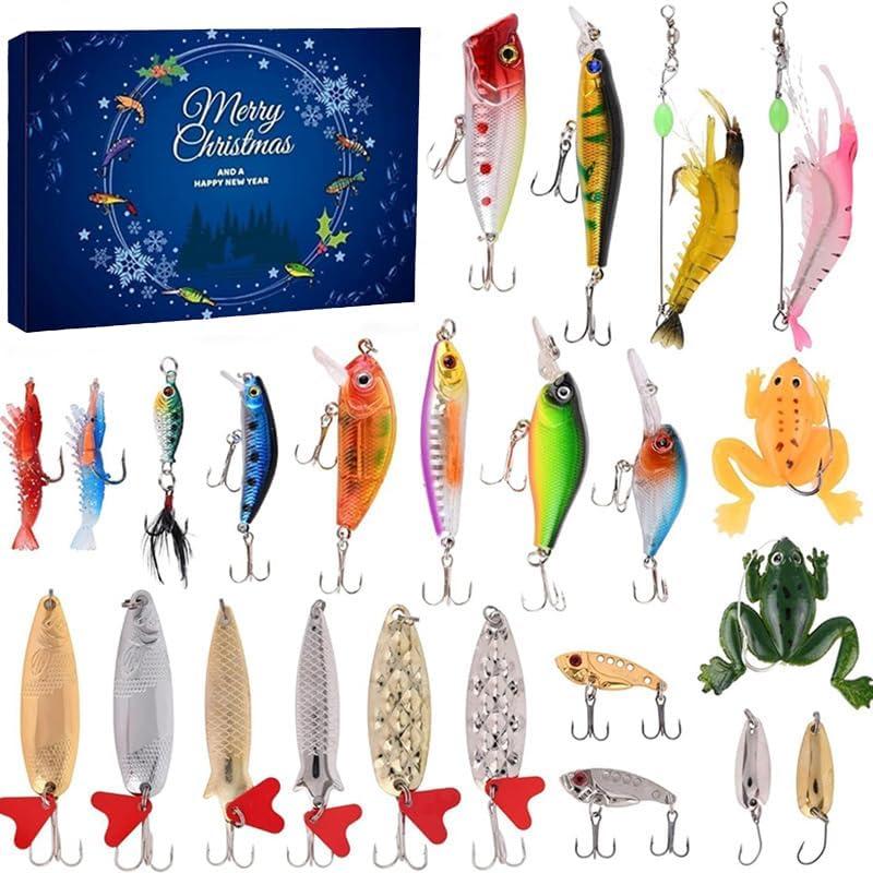 Fishing Advent Calendar 2024-24 Days of Premium Fishing Lures for Men, Teens, and Adults - The Ultimate Christmas Vacation Advent Calendar 2024 for Freshwater & Saltwater