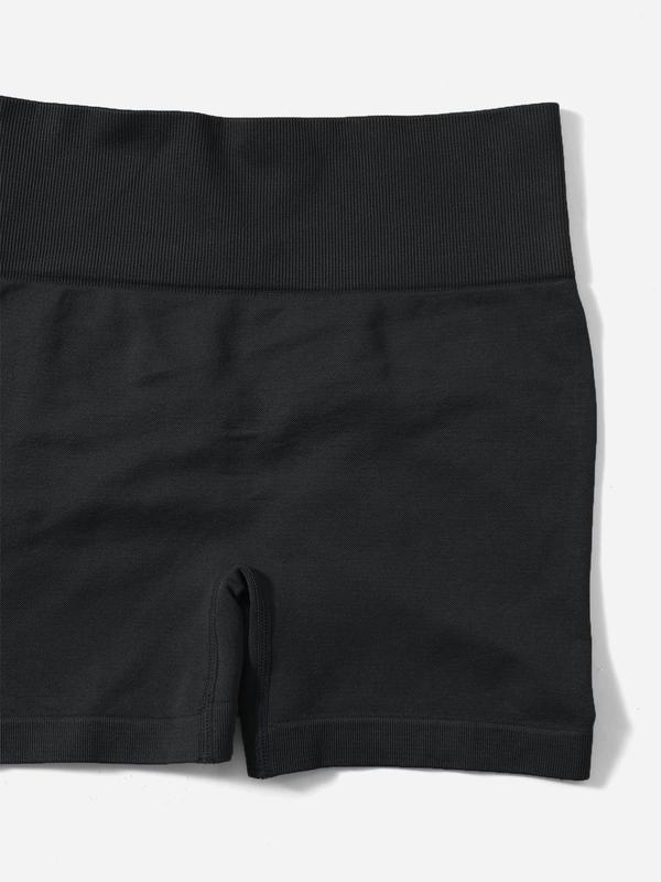 Women's Solid Ruched High Waist Sports Shorts, High Stretch Seamless Yoga Shorts, Ladies Sportswear for Indoor Outdoor Wear