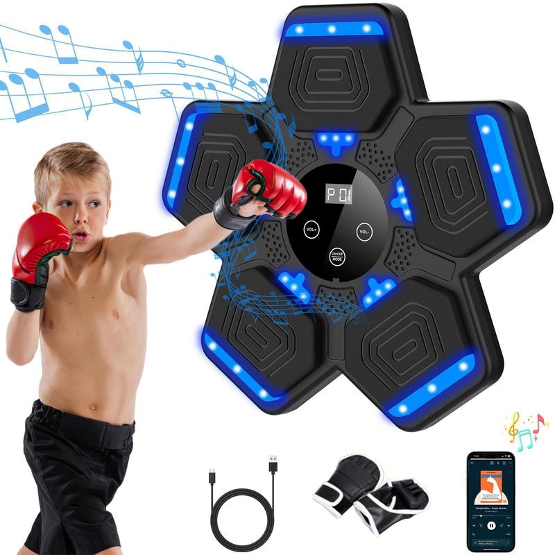 Musical Boxing Machine, Smart Musical Boxing Trainer with Boxing Gloves, Electronic Boxing Target for Home, Indoor and Gym Professional Boxing Training