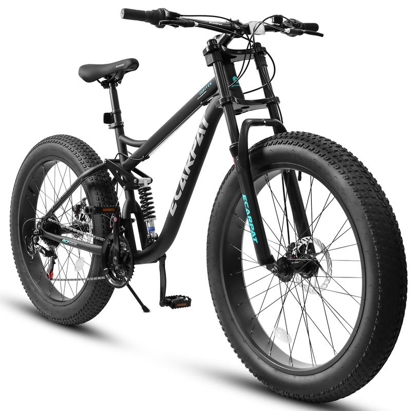 A26309 26 inch Mountain Bike,Full-Suspension 21 Speeds Drivetrain with Disc-Brake MTB Bicycle, 26*4