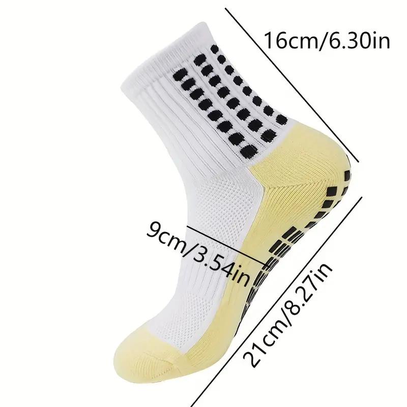 3 Pairs Non Slip Soccer Socks Grip Pads for Men Women -1 3pairs Football Baseball Socks