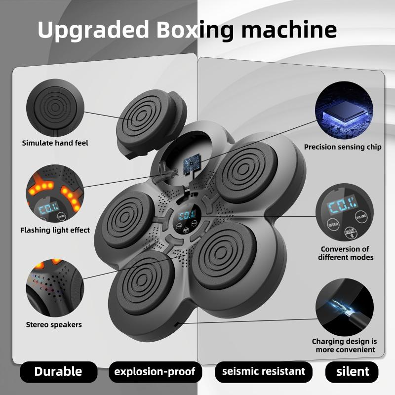 Upgraded Design Smart Music Boxing Machine For Adults, Boxing Machine With Boxing Gloves, Wall-mounted Boxing Trainer, Electronic Boxing Target Fitness Striking Equipment, Suitable For Home, Indoor And Gym Use