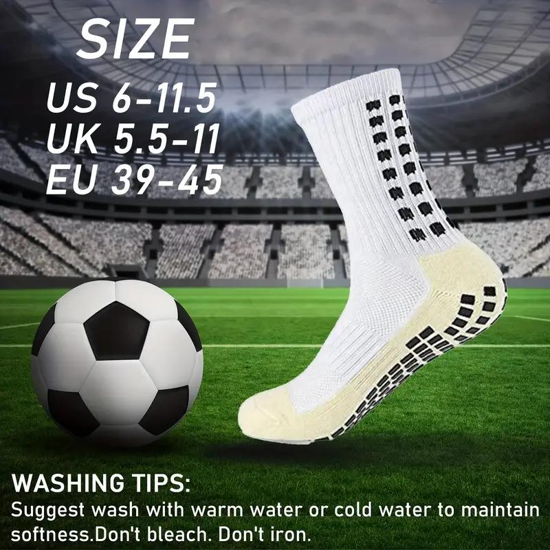 3 Pairs Non Slip Soccer Socks Grip Pads for Men Women -1 3pairs Football Baseball Socks