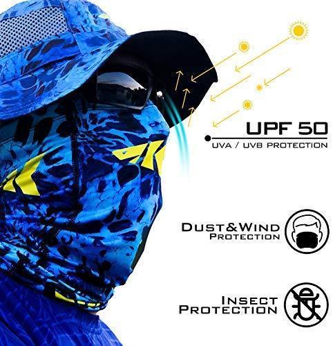 KastKing Sol Armis Neck Gaiter - UV Protection Fishing Mask with Prym1 Camo - UPF 50 Breathable Poly-Spandex Material for Men and Women