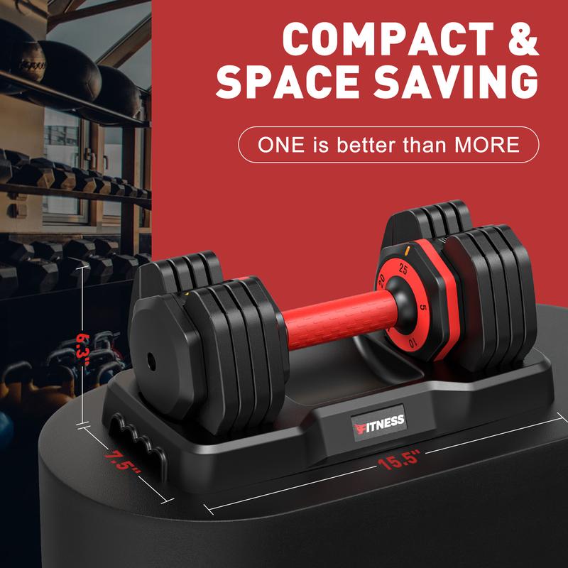 Rapid-Adjust 5-in-1 Dumbbells Set - 1-Second Weight Change, Anti-Slip Handles, All-Level Fitness, Home Gym Ready + Bonus Plans