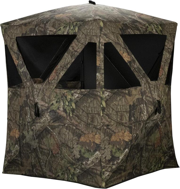 Rhino blinds R100-MOC Tough 2 Person Outside Game Deer and Turkey Hunting Pop-Up Ground Blind, Breakup Country Camouflage