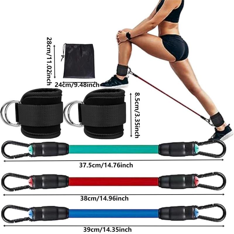 Ankle Resistance Band Set, 6 Counts set Leg Strength Trainer, Leg & Hip Training Equipment for Home Gym Workout, Suitable for Exercise Leg and Hip Training