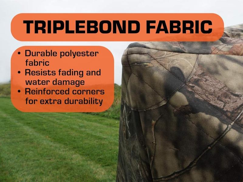 Rhino blinds R100-MOC Tough 2 Person Outside Game Deer and Turkey Hunting Pop-Up Ground Blind, Breakup Country Camouflage