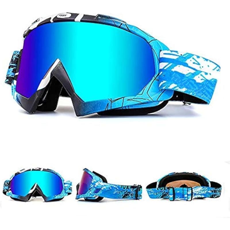 Zsling OTG Ski Snow Goggles, UV Protection Anti Fog Snowboard Goggles for Men Women Youth