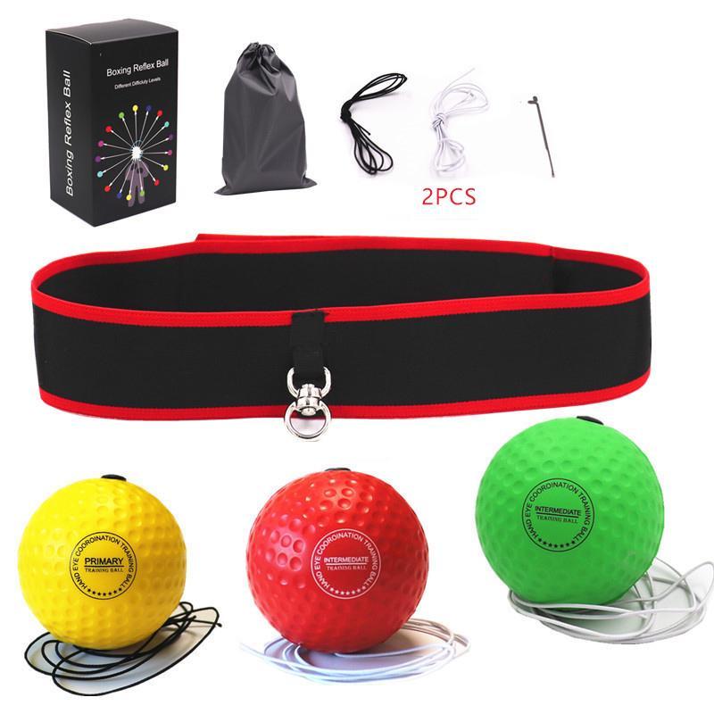 Boxing Reflex Ball Set with Storage Bag, 1 Set Boxing Reaction Ball & Headband Set, Improve Reaction Speed and Hand Eye Coordination Training Boxing Equipment for Home