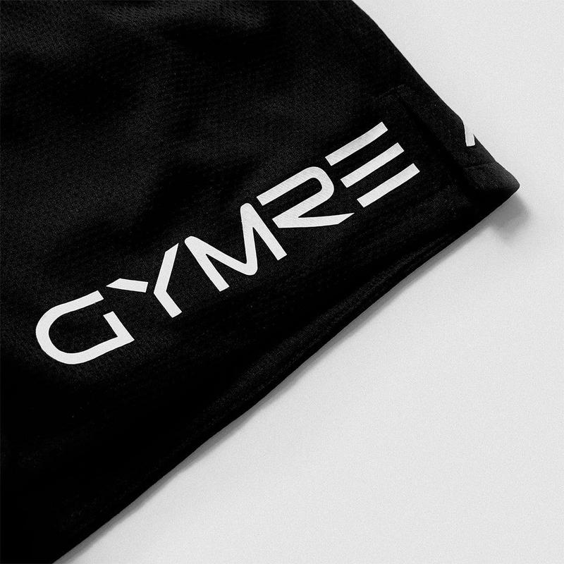 Gymreapers Core Mesh Training Shorts - Black White, Perfect for Summers