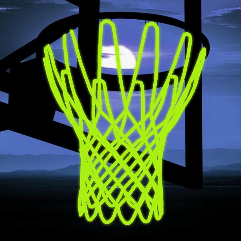 Glow Basketball Net, Nightlight Basketball Net Luminous Outdoor Portable Sun   Nylon