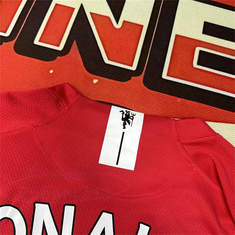 Soccer Jersey Fans Version Home kit Cristiano Ronaldo #7 Red Long Sleeves