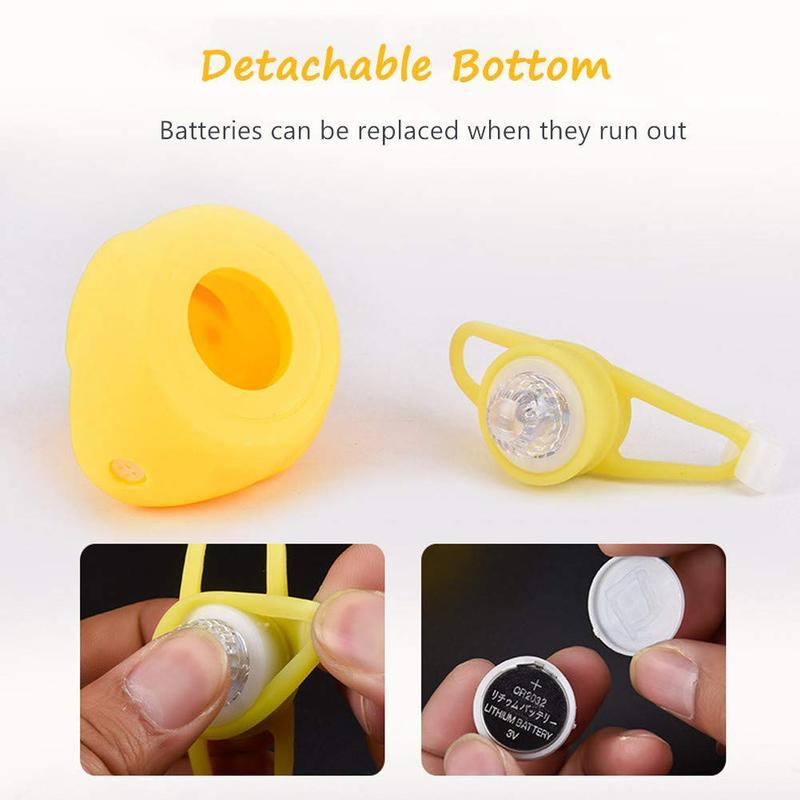 Duck Bicycle Bell, Rubber Duck Bicycle Accessories with LED Lights, Cute Propeller Handlebar Bicycle Horn for Adults Sports Outdoor