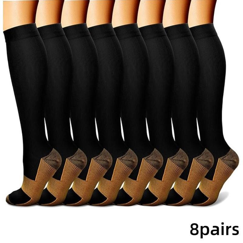 Unisex's Blood Circulation Compression Socks, 8 Pairs Sports Running & Hiking Socks, Sports & Outdoor Accessories