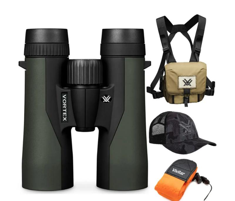 Vortex 8x42 Crossfire HD Roof Prism Binoculars w Floating Strap & Vortex Hat