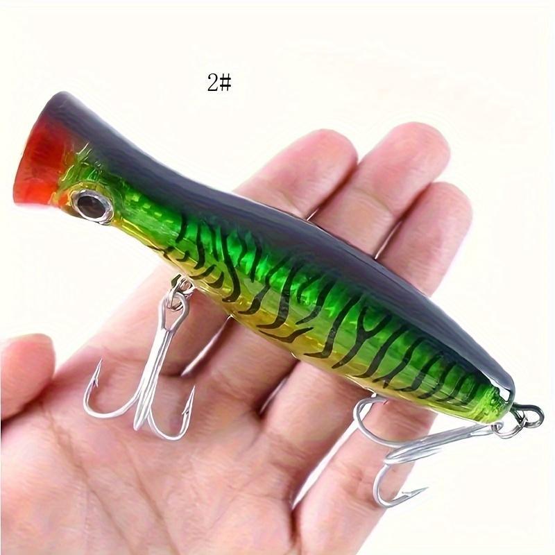 5.11inch Artificial Fishing Lure, 1 Count Multi-species Topwater Popper Fishing Lure, ABS Hard Bait Wobbler for Bass, Trout, Redfish, Catfish & More