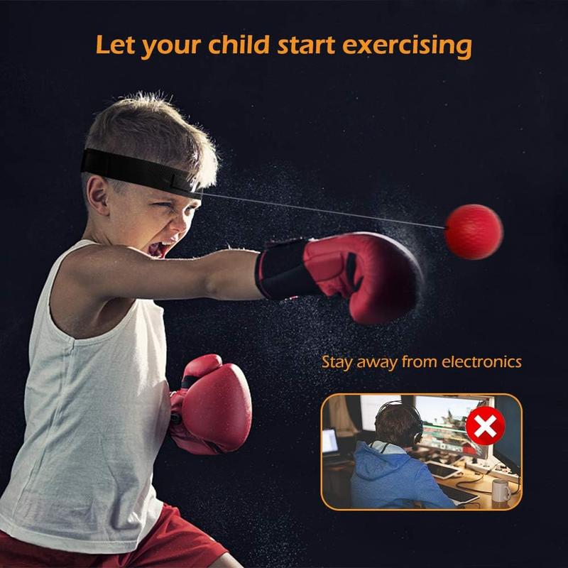 Boxing Ball Family Pack Plus with Adjustable Headband,4 Boxing Ball Suitable Reaction,Agility,Punching Speed,Fight Skill and Hand Eye Coordination Training for Adults and Kids