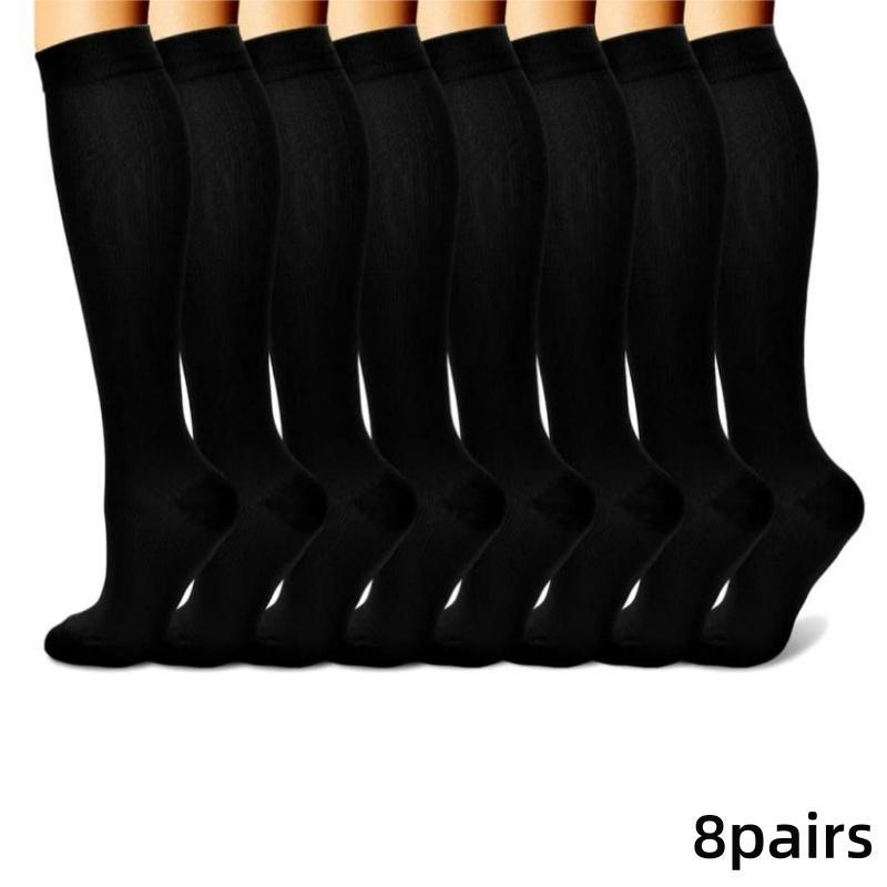 Unisex's Blood Circulation Compression Socks, 8 Pairs Sports Running & Hiking Socks, Sports & Outdoor Accessories