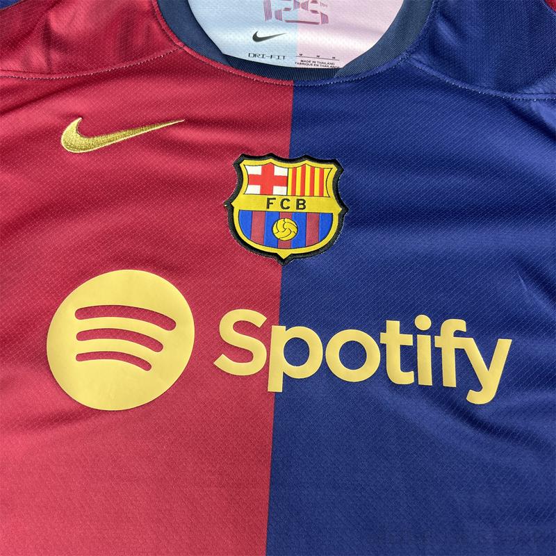 NIKE 24 25 Barcelona Home Red and Blue Short Sleeve Jersey